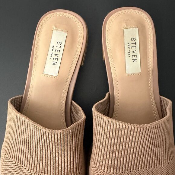 Steven New York Valdez Knit Mule Flats Camel Tan Women’s 8.5 Slip On - Picture 5 of 7